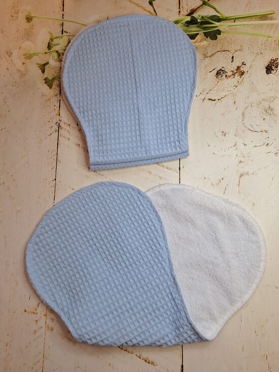 Atraugu dvielīši gaiši zili